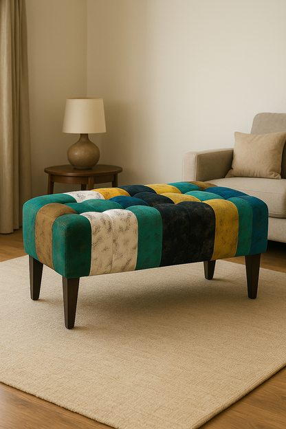 Patchwork Stool 006 – Colorful Fabric Stool in Pakistan