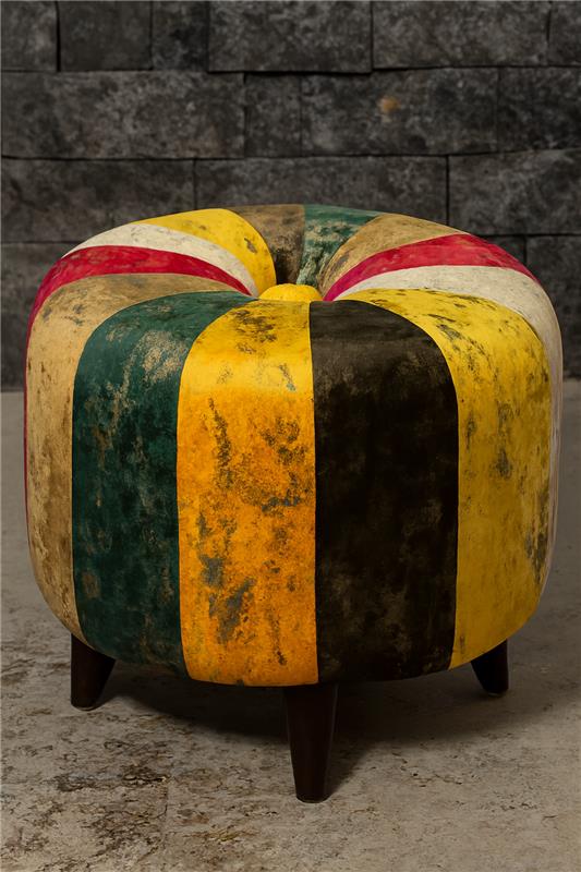 Patchwork Stool 002 | Premium Fabric Accent Stool