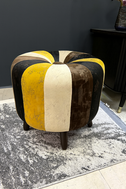 Patchwork Stool 004 | Fabric Accent Stool for Home