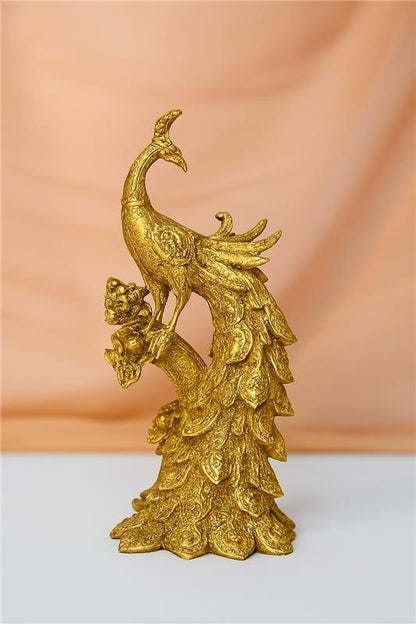 Peacock Gold Sculpture 03 | Luxury Home Décor Pakistan