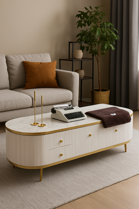 Premium White LCD Console in Pakistan – 75" MDF Unit