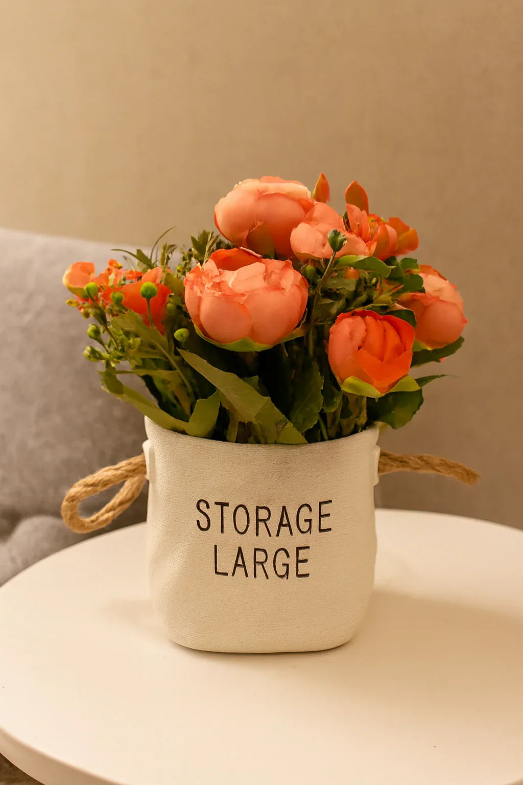 Rose Planter Peach 001 | Imported Floral Décor Pot