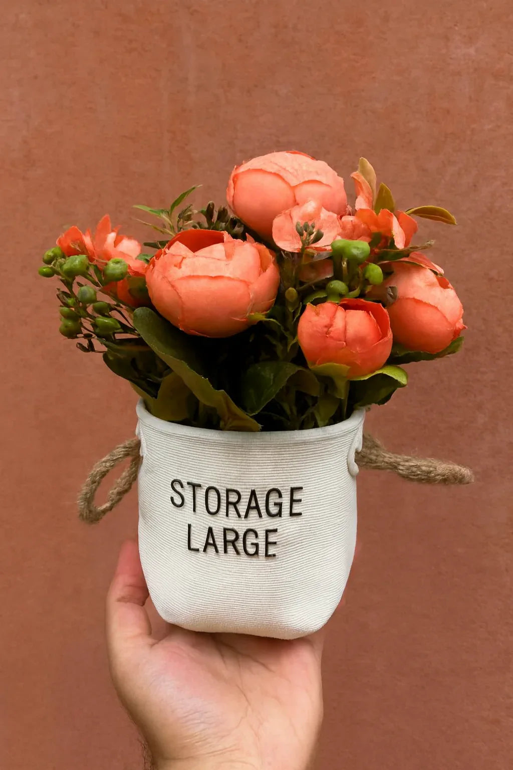 Rose Planter Peach 001 | Imported Floral Décor Pot