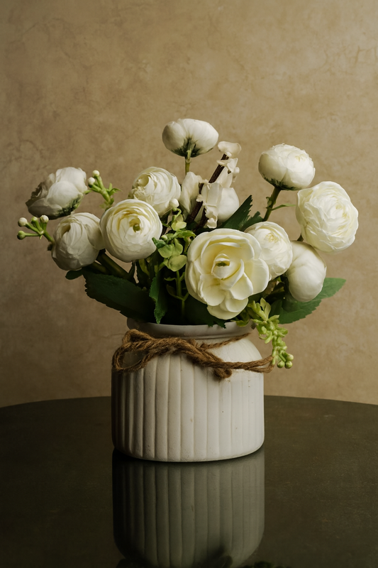 Rose Planter White 002 | Elegant Floral Décor Pot