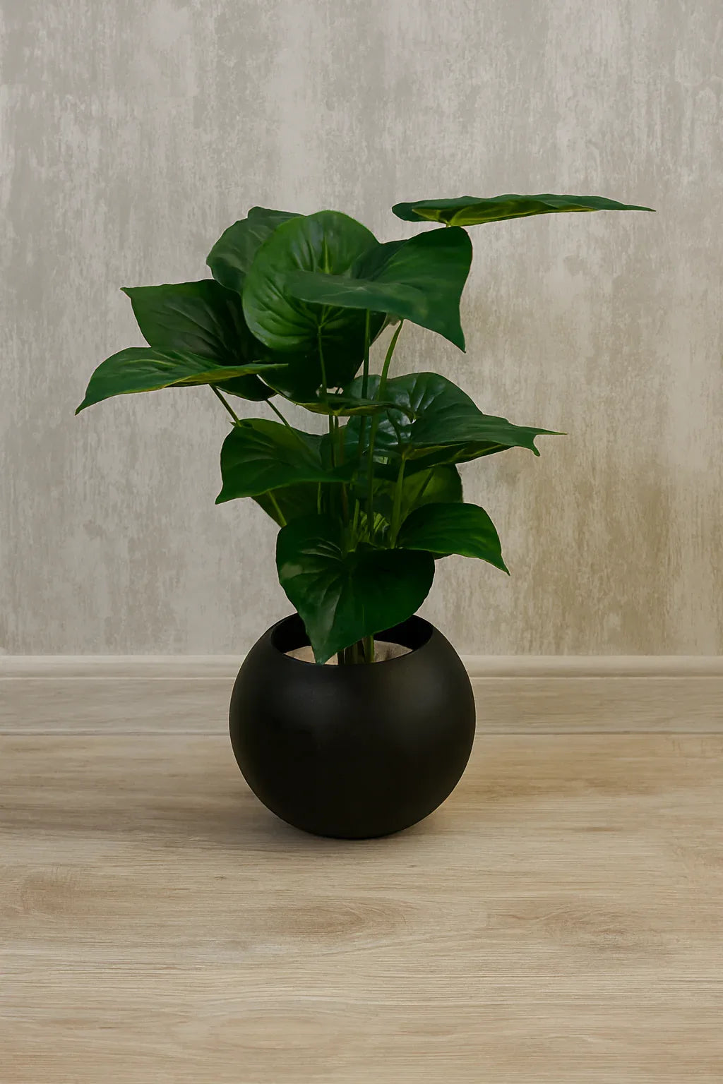 Round Pot Plant 005 | Black Fiber Decorative Plant