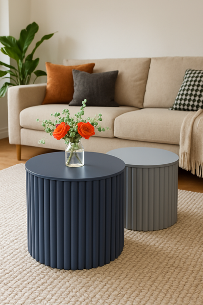 Ruby Coffee Table Set – MDF Deco Paint Modern Design