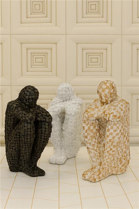 Sad Man Gold Decor Statue | Premium Home Décor Pakistan