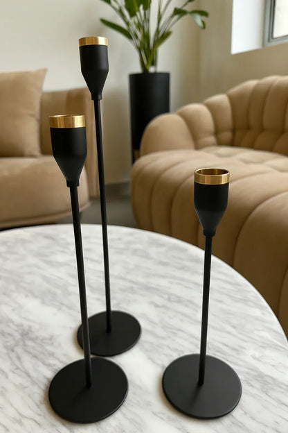 Set of 3 Candle Stands 009 – Resin Candle Décor