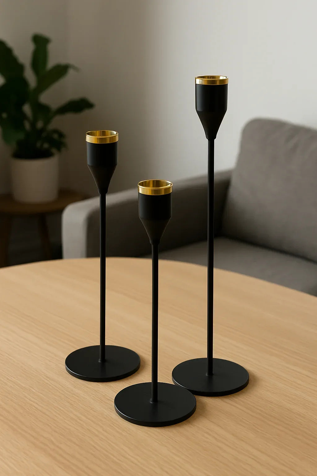 Set of 3 Candle Stands 009 – Resin Candle Décor