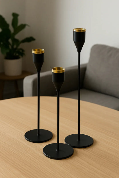 Set of 3 Candle Stands 009 – Resin Candle Décor