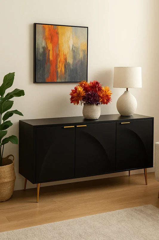 Shadow Line Console – Off White CNC MDF Design