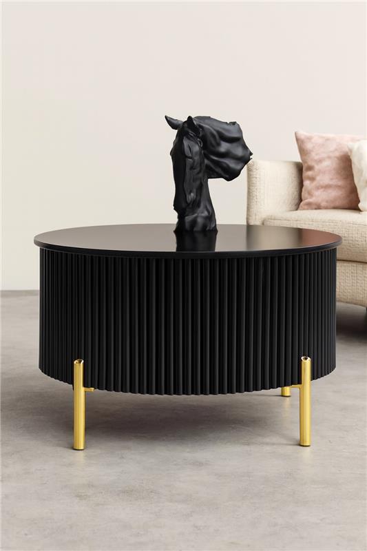 Shadow Round Coffee Table – MDF Deco Paint Black