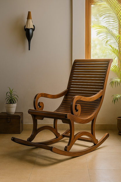 Sheesham Wood Rocking Chair – Comfortable & Stylish