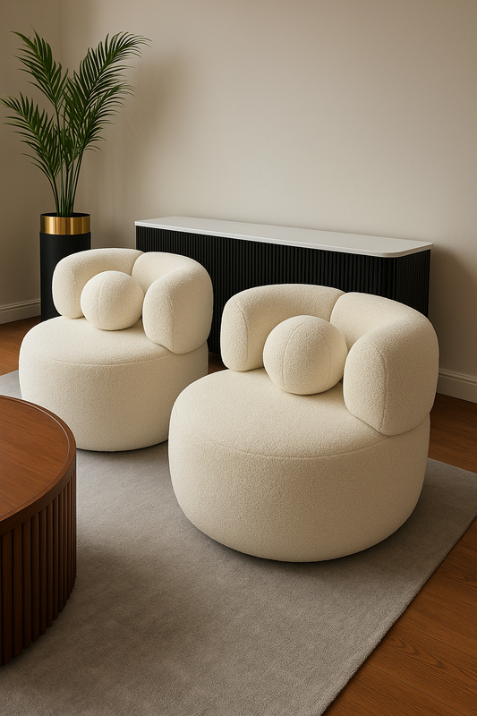 Snow Sofa Chair – Boucle Single Seater in Pakistan