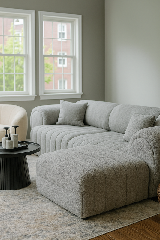 Softy L Shape Sofa – 5 Seater Velvet Sofa in Pakistan