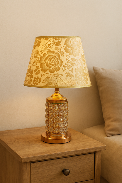 Table Lamp Crystal 02 – Elegant Crystal Bedside Lamp