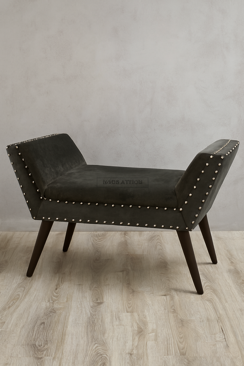 Targus Stool | Premium Fabric & Wood Accent Stool