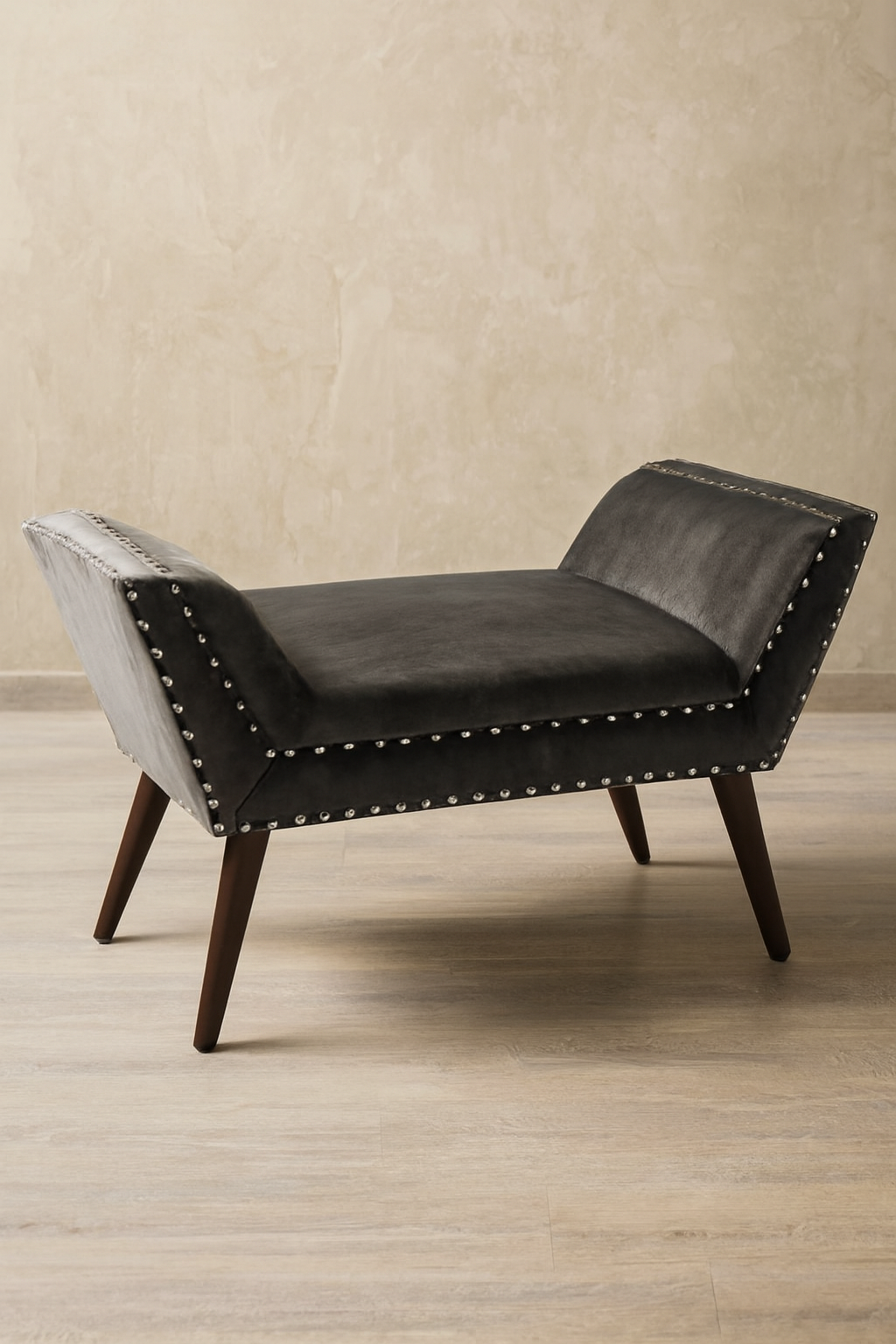 Targus Stool | Premium Fabric & Wood Accent Stool