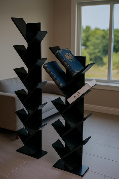 Tommy Shelf Tree Bookshelf Black – MDF Wooden Shelf