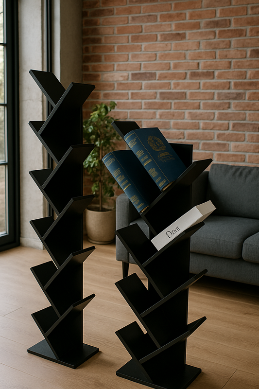 Tommy Shelf Tree Bookshelf Black – MDF Wooden Shelf