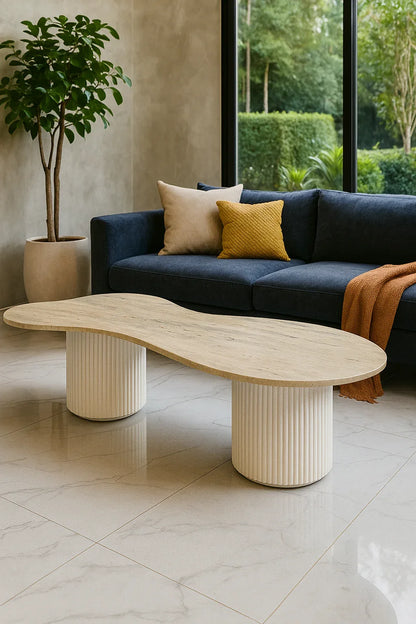 Travertine Marble Table – Modern CNC MDF Table Lahore