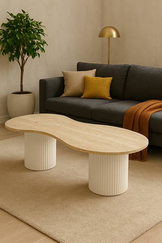 Travertine Marble Table – Modern CNC MDF Table Lahore