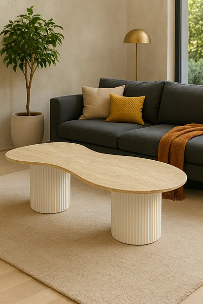 Travertine Marble Table – Modern CNC MDF Table Lahore