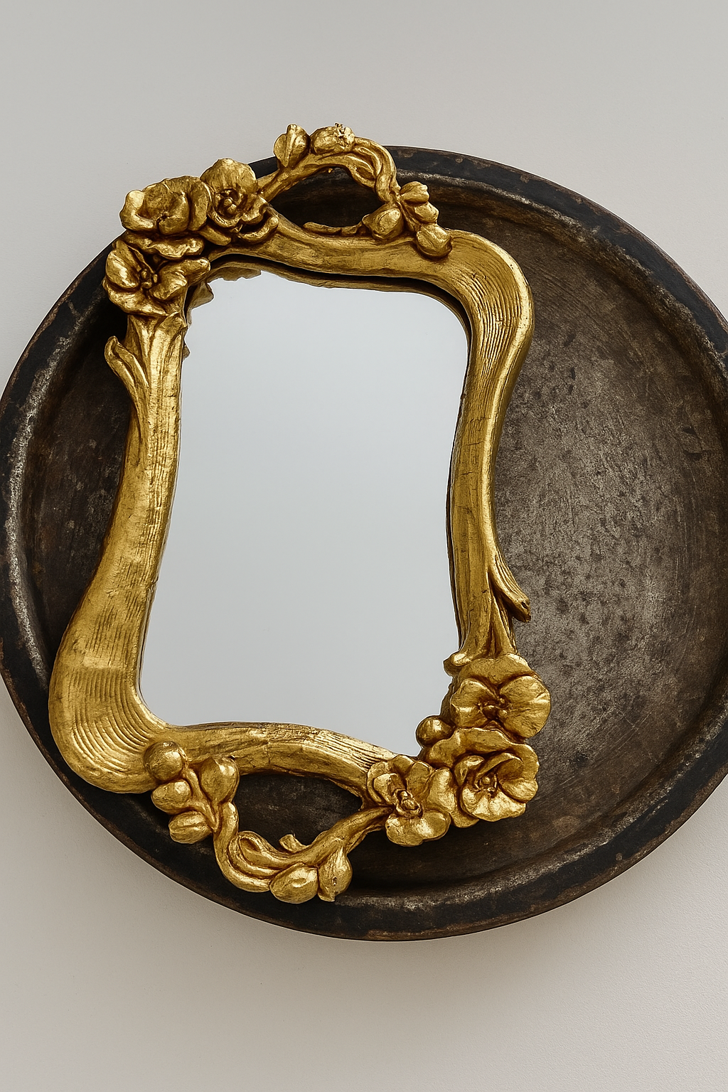Tray 002 – Elegant Resin Tray with Gold Leafing