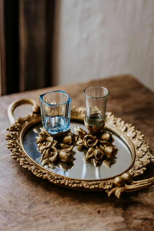 Tray 013 – Gold Plated Synthetic Decorative Tray