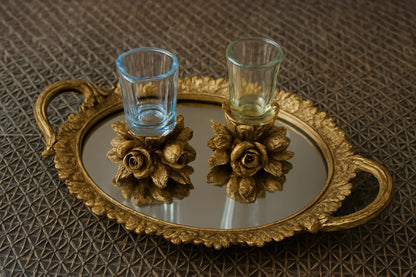Tray 013 – Gold Plated Synthetic Decorative Tray