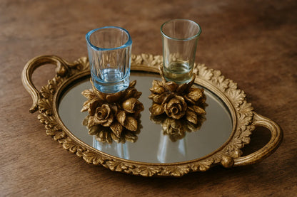Tray 013 – Gold Plated Synthetic Decorative Tray