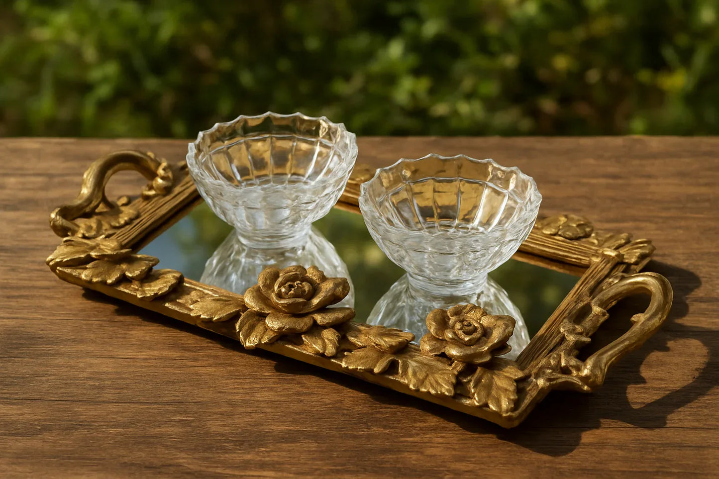 Tray 015 – Gold-Plated Synthetic Tray Pakistan