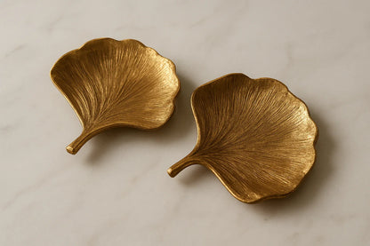 Tray 018 Set of 2 – Premium Gold-Plated Decorative Tray Set