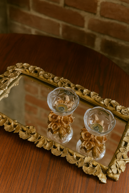 Tray 020 – Resin Serving Tray with Gold Leafing