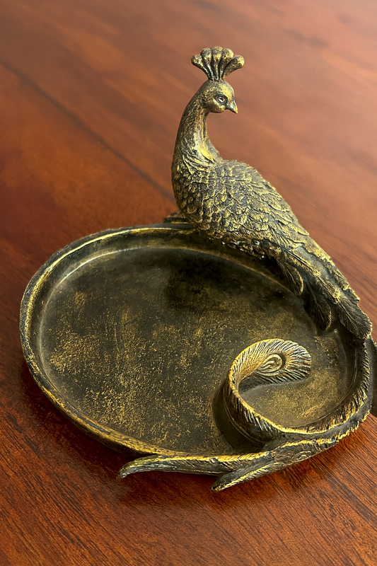 Peacock Trinket Tray White Antique Price in Pakistan
