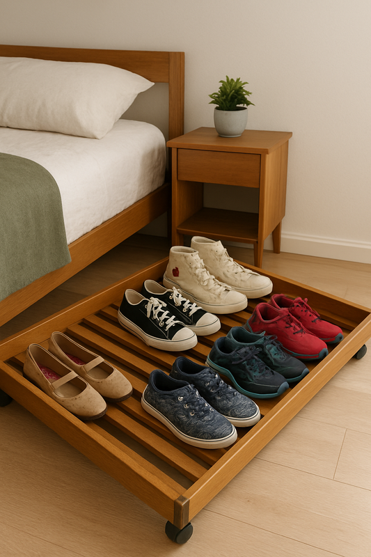 Underbed Shoe Rack – MDF Shoe Organizer in Pakistan