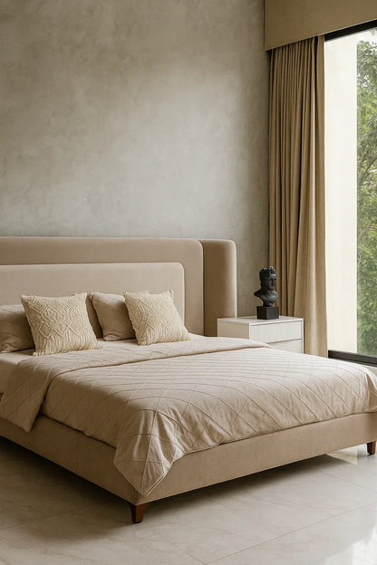 Valencia Boucle Bed 2 Tone – Custom Wooden & MDF Bed