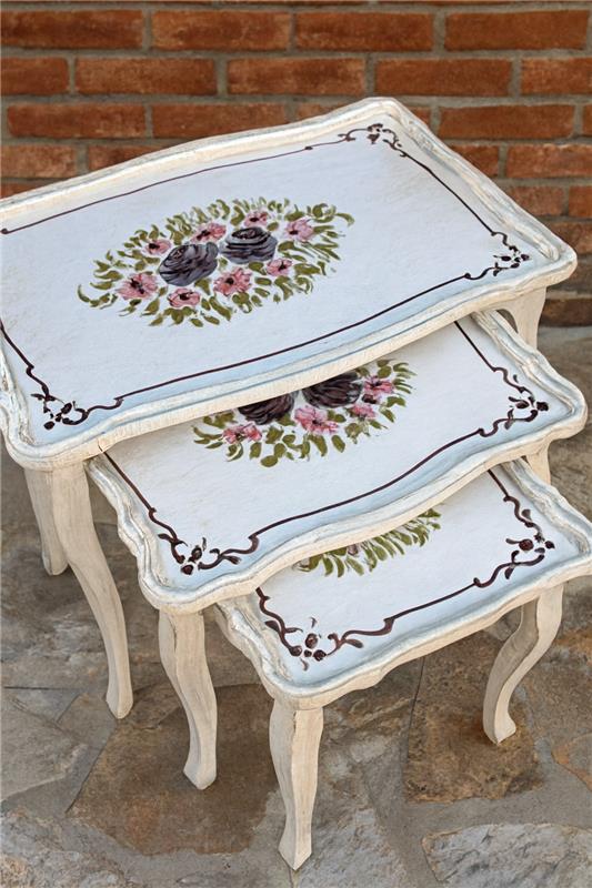 Venessa Nesting Table Set of 3 in Pakistan – Chalk Paint
