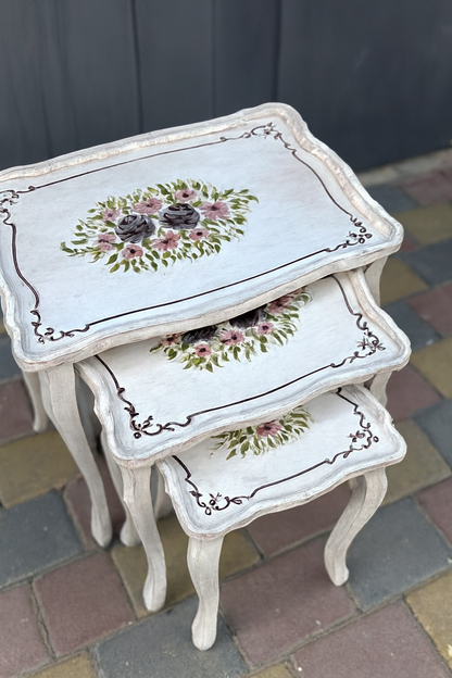 Venessa Nesting Table Set of 3 in Pakistan – Chalk Paint