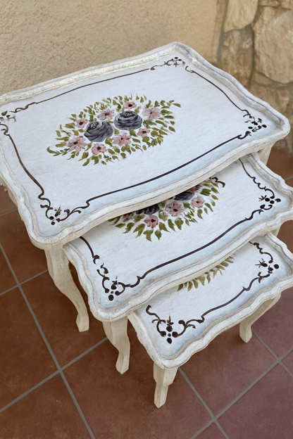 Venessa Nesting Table Set of 3 in Pakistan – Chalk Paint