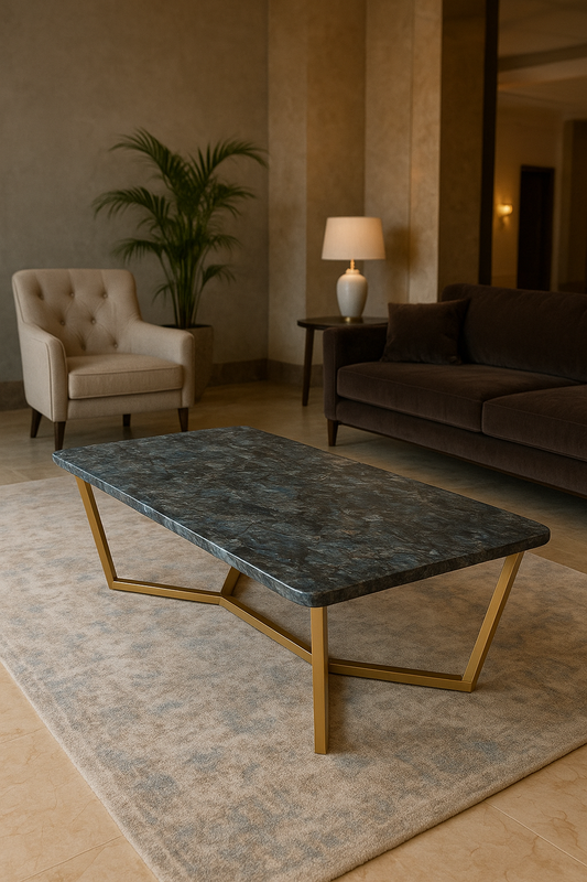 Vera Table – Marble Top Metal Table Lahore Only