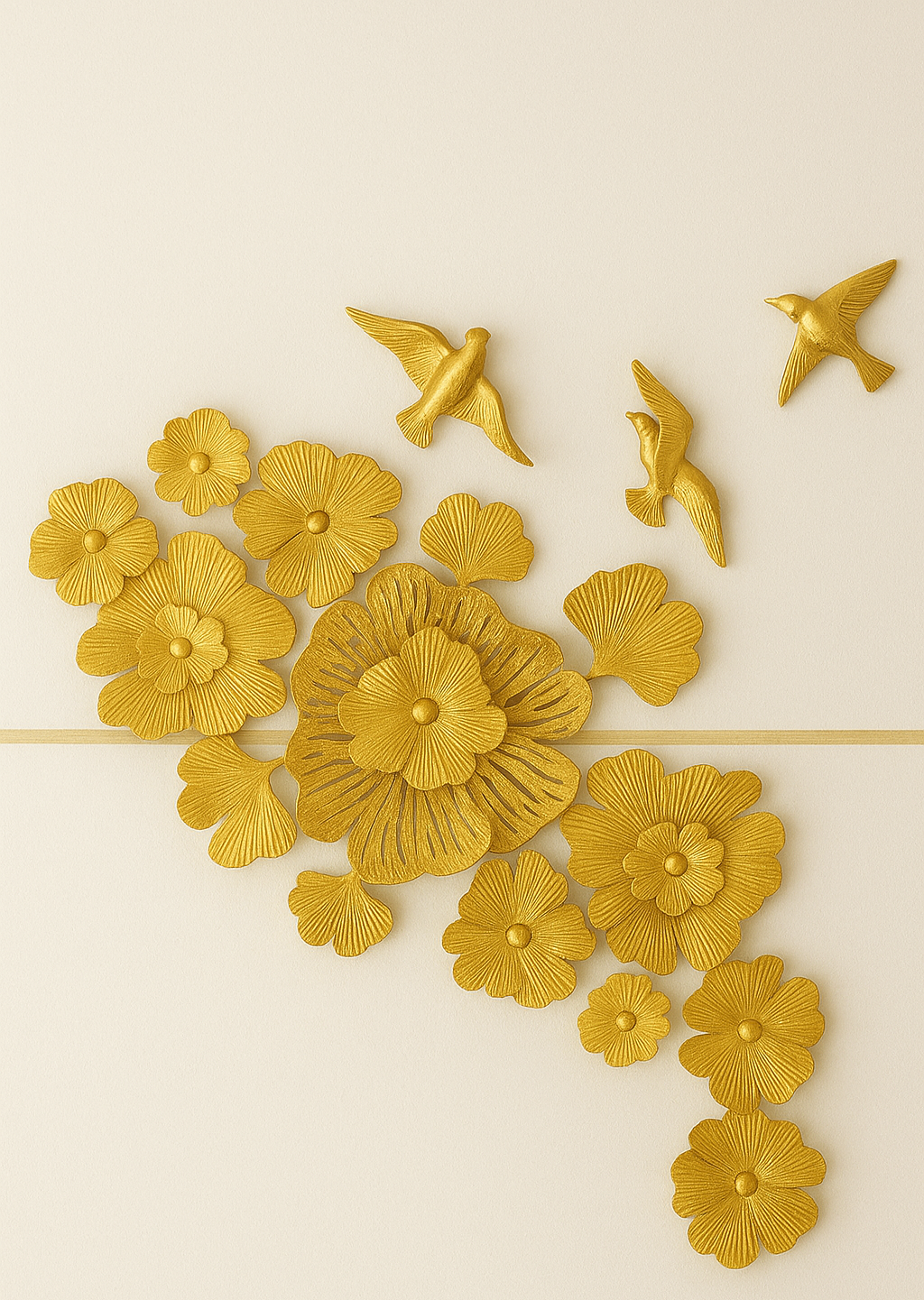 Wall Decor 04 – 33" Metal Gold Wall Art in Pakistan