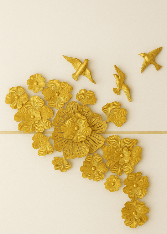 Wall Decor 04 – 33" Metal Gold Wall Art in Pakistan