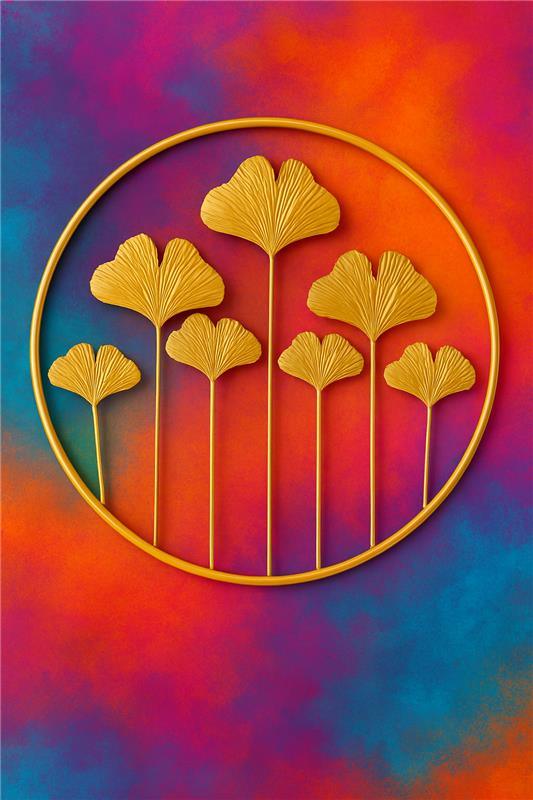 Wall Decor 05 in Pakistan – Gold Plated Metal Wall Art