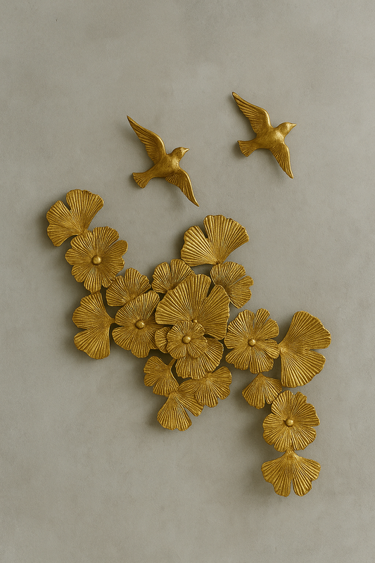 Wall Decor 33 in Pakistan – Metal Gold Plated Wall Art