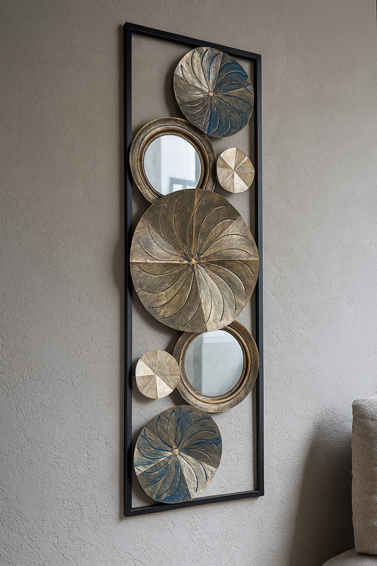 Wall Decor 36 in Pakistan – Gold Plated Metal Wall Art