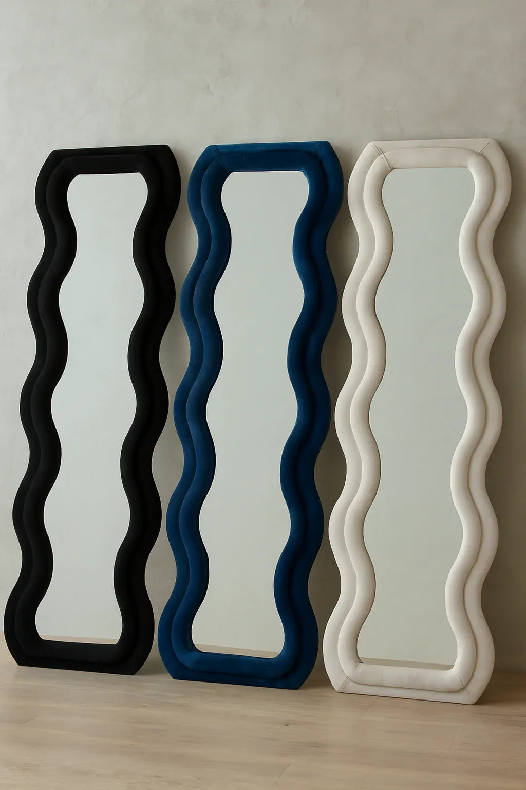 Wavy Square Mirror in Pakistan – 72x26 Wooden Frame Mirror
