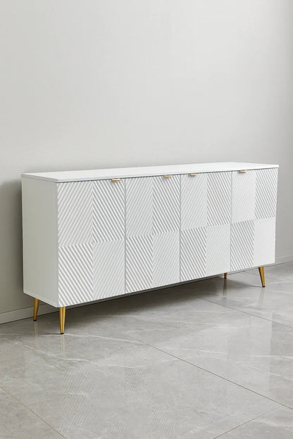 White Whisper Console – CNC Design with Storage