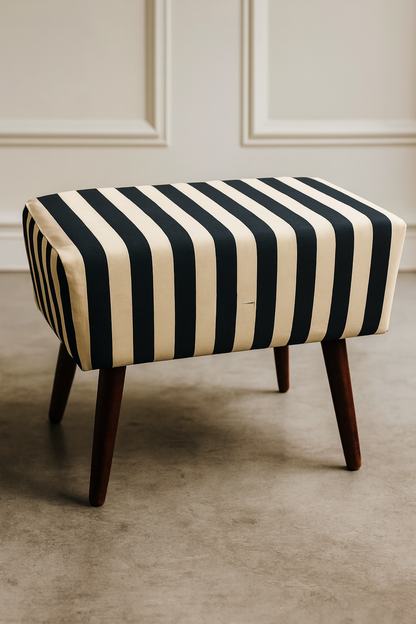 Zebra Stool | Premium Fabric Accent Stool for Home