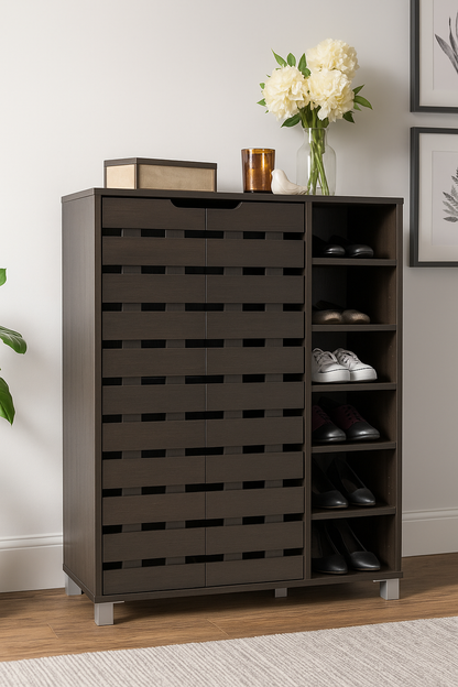 Zeta Shoe Rack – Modern MDF Shoe Cabinet | Premium Footwear Organizer Pakistan